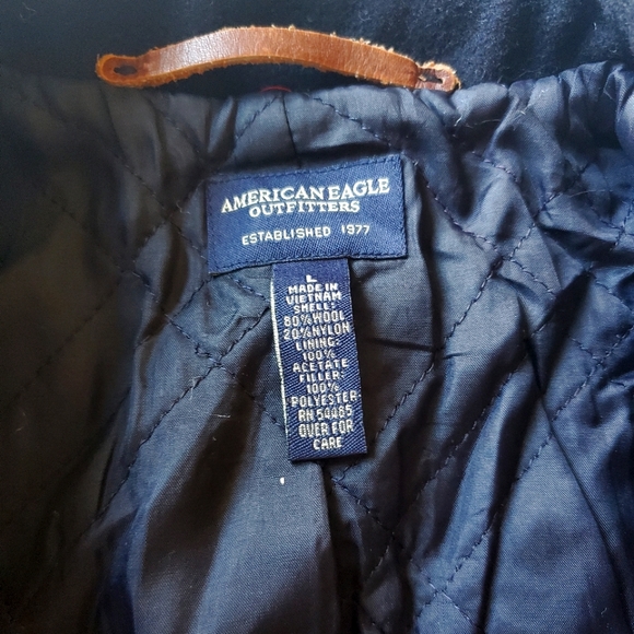 American Eagle Women's Dark Navy Pea Coat - Picture 4 of 5